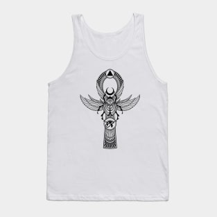 Egyptian Ankh with Scarab Tank Top